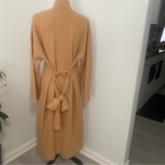 ASOS • Threadbare Longline Soft Camel Cardigan with Tie-belt and Pockets Sz 6NWT - Picture 5 of 10
